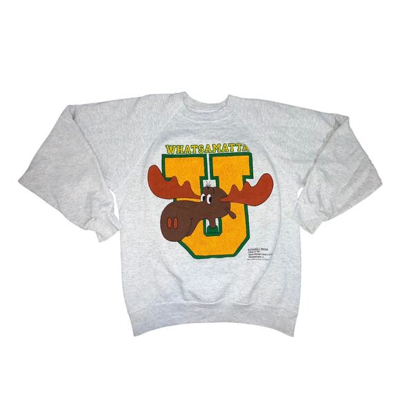 Rare Vintage Bullwinkle J Moose Whatsamatta University Class Of 65 Sweatshirt XL - Picture 1 of 5
